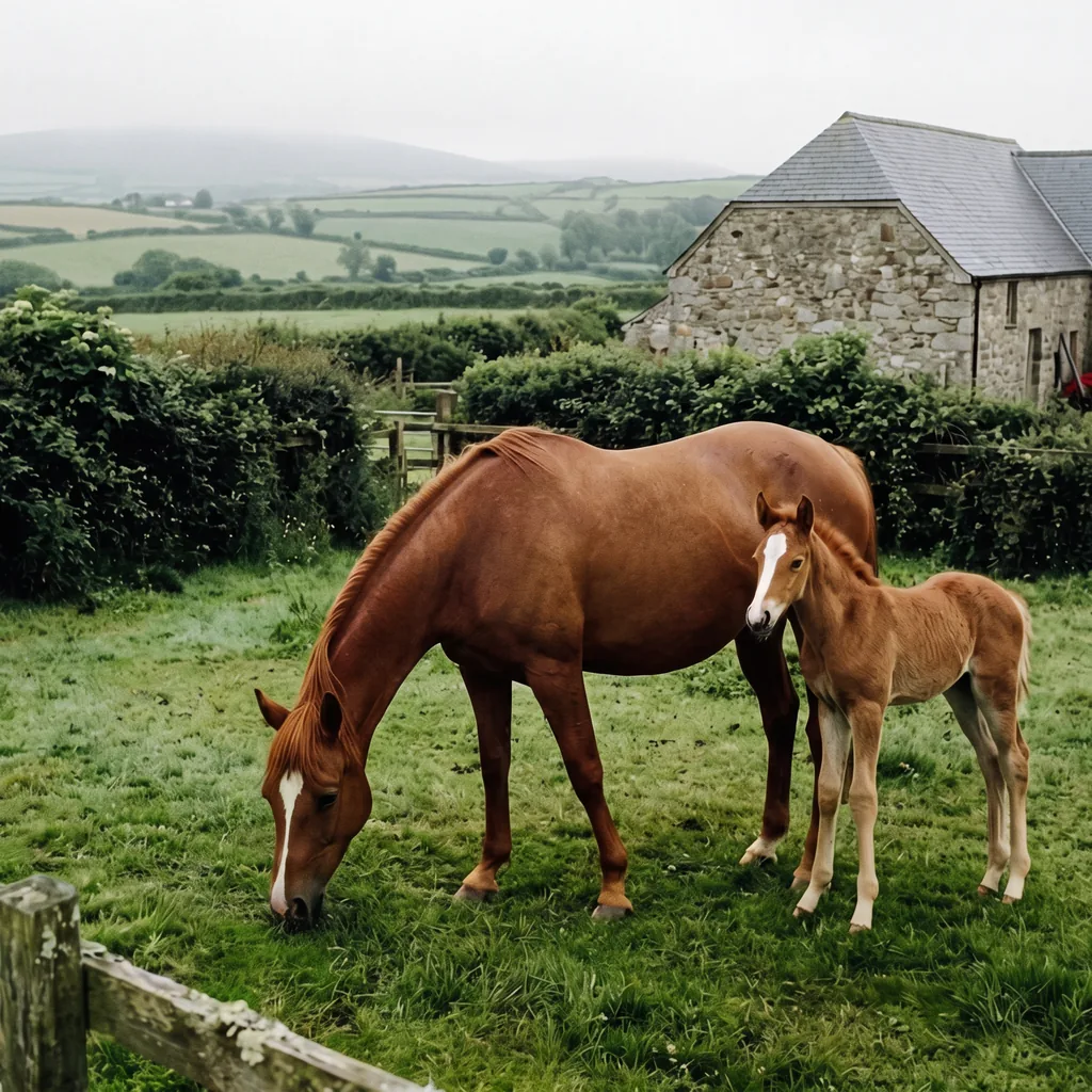 Élevage de chevaux au Poney Club Equi-Libre, Château-Chervix